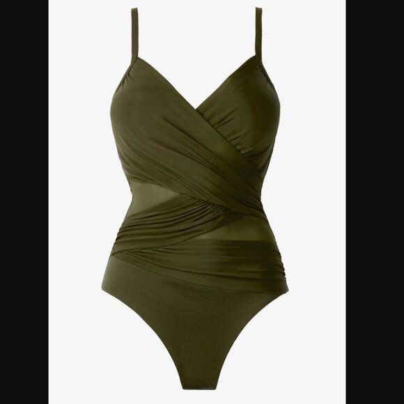 NWT Miraclesuit Mystique One Piece in Nori Green Size 10 - Picture 1 of 7